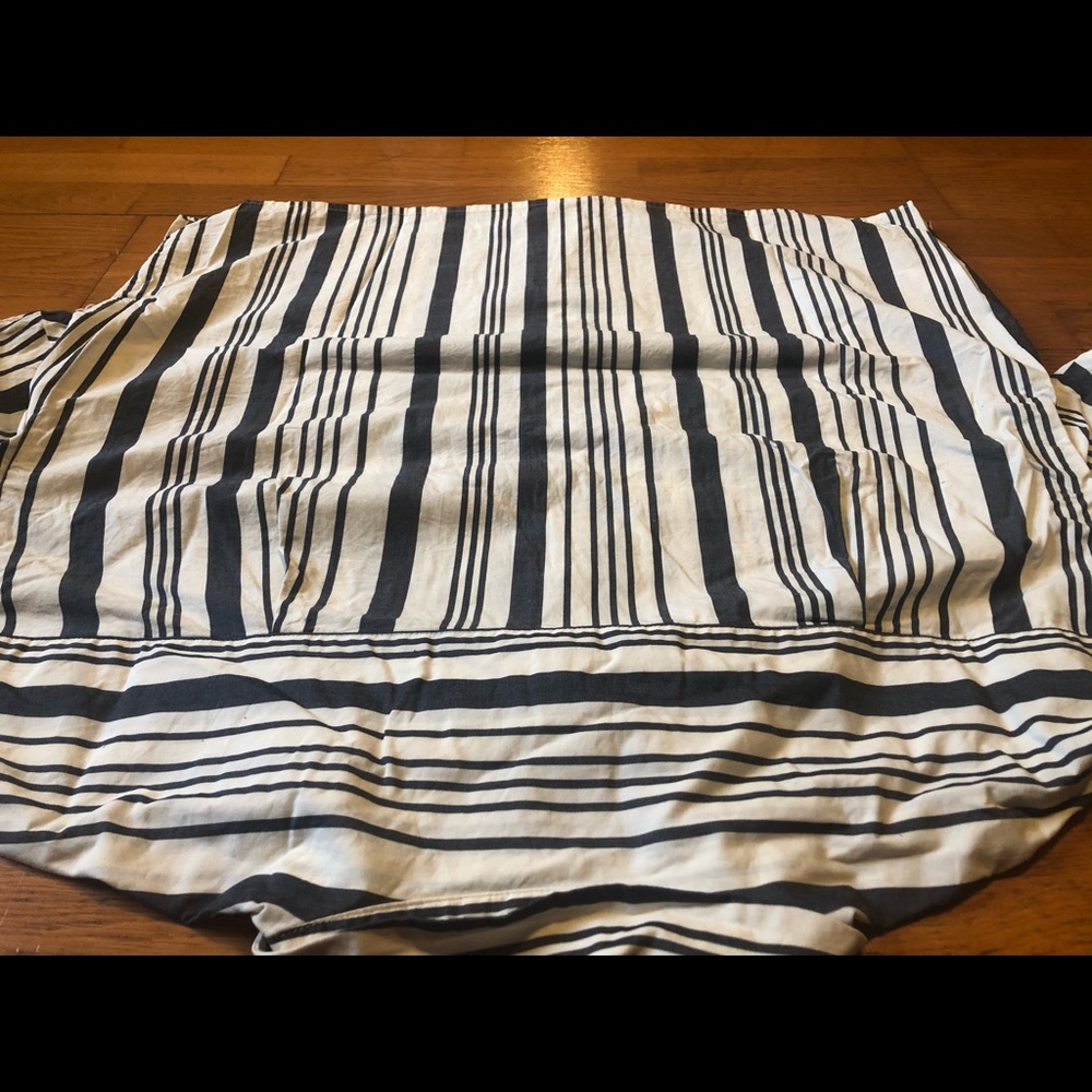Striped Button Down Blouse with Ruffled Sleeve - Picture 3 of 6